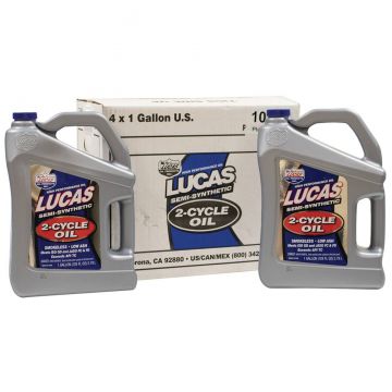 Lucas Oil 10115 Semi-Synthetic 2-Cycle Oil 1 Gallon (4 Pack)