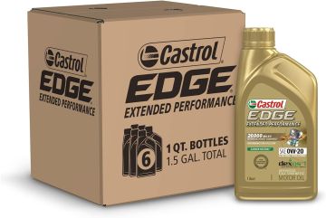 Castrol Edge Extended Performance 0W-20 Full Synthetic Motor Oil Quart Bottles