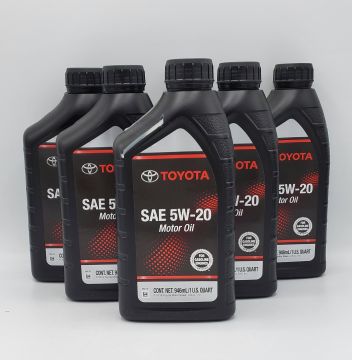 Toyota SAE 5W-20 Synthetic Motor Oil Quart Bottles