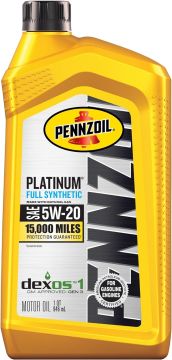 Pennzoil Platinum Full Synthetic 5W-20 Motor Oil (1-Quart, Case of 6)