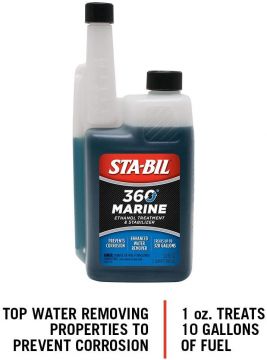 STA-BIL 22240 360 Marine Ethanol Treatment and Fuel Stabilizer 32oz Bottles (6 Pack)