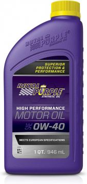 Royal Purple 06484 High Performance Premium Synthetic Motor Oil 0W-40 6-Quarts