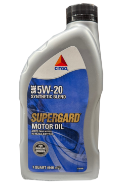 CITGO SUPERGARD Syn Blend Motor Oil SAE 5W20 - 12 Quarts