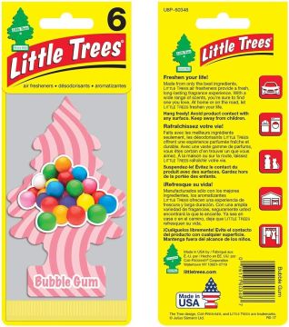 Little Trees Car Air Freshner Bubblegum - 6 Pack