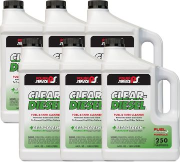 Power Service 09264-06 Clear Diesel Fuel and Tank Cleaner 64 oz. Pack of 6