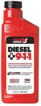 Power Service 8025-12 Diesel 9-1-1 Fuel Anti-Freezer - 32 oz Pack of 12