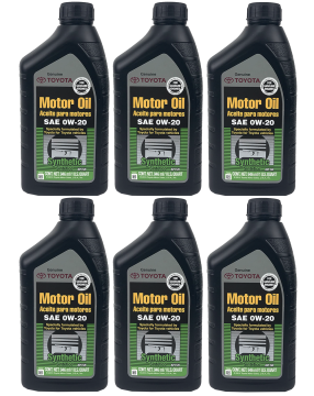 Toyota SAE 0W-20 Synthetic Engine Motor Oil Quart Bottles