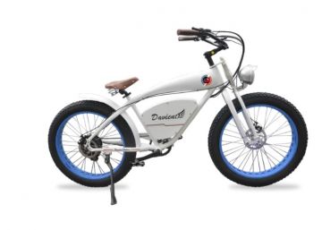 Demon Davient, Cruiser E-Bike, 48V, 26-In White with Red Rims (Copy)