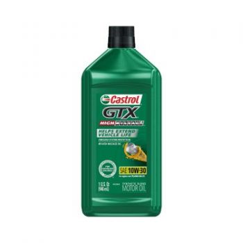 Castrol GTX 10W-30 High Mileage Motor Oil Quart Bottles