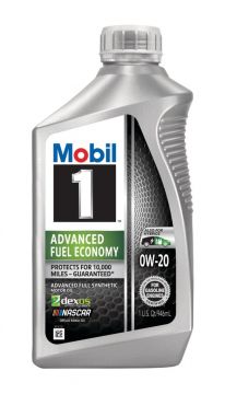 Mobil 1 0W-20 Advanced Fuel Economy Quart Bottle