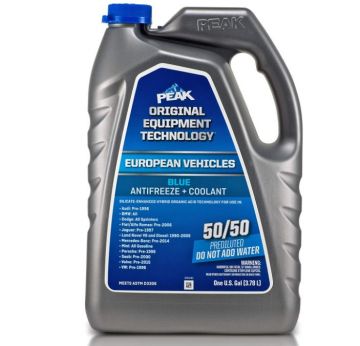 PEAK OET Extended Life Blue 50/50 Prediluted Antifreeze/Coolant for European Vehicles Gallon Jug