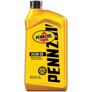 Pennzoil Conventional 5W-20 Motor Oil API GF-5 Quart Bottle