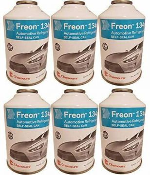 Chemours Automotive Freon R134a Refrigerant 12oz Cans (6 Pack)